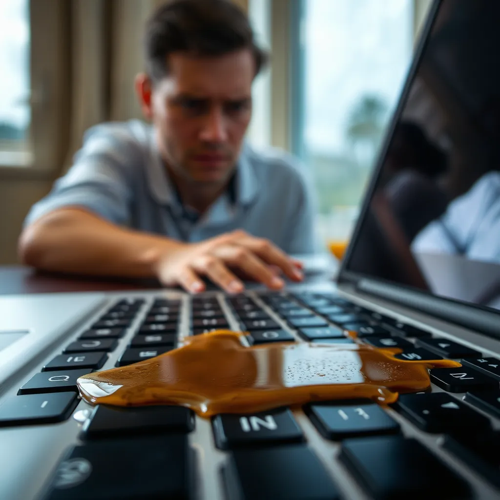 Czy zalany laptop będzie jeszcze działał?