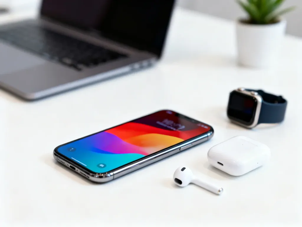 Xiaomi 13 leżący na biurku obok akcesoriów, prezentujący nowoczesny design i kolorowy wyświetlacz.
