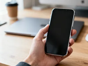 Nowoczesny smartfon Xiaomi 15 Pro o minimalistycznym designie wyeksponowany na eleganckim, ciemnym tle.