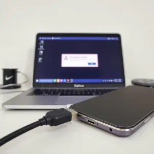 Ekran smartfona z włączoną opcją roamingu w ustawieniach sieci, na tle zarysu mapy świata z liniami połączeń.