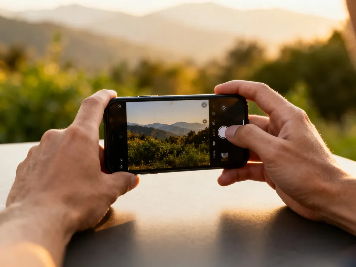 Stabilne trzymanie smartfona podczas fotografowania