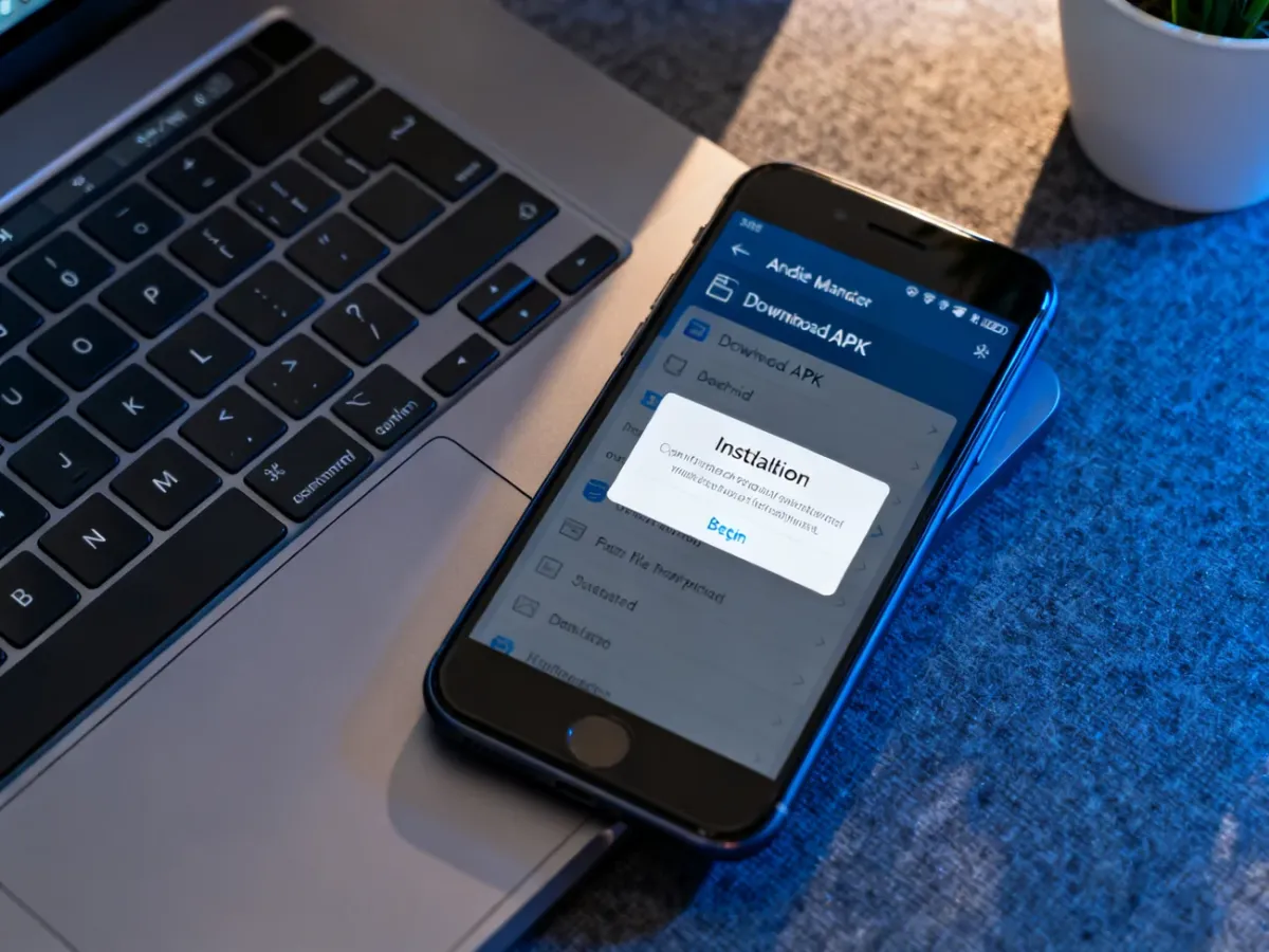 Instalator APK uruchomiony z folderu pobranych plików na telefonie
