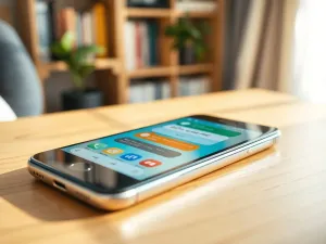 Ikona tarczy na ekranie smartfona symbolizująca prywatność i bezpieczeństwo połączeń telefonicznych.