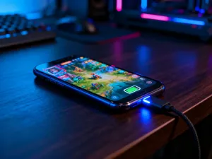 Smartfon z otwartym menu ustawień, na którym wyłączany jest przełącznik funkcji, symbolizujący dezaktywację poczty głosowej.