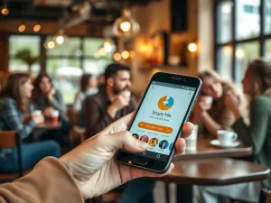 Ekran smartfona z ikonami gier na drewnianym biurku, ilustrujący przestrzeń zajmowaną przez aplikacje w pamięci telefonu.