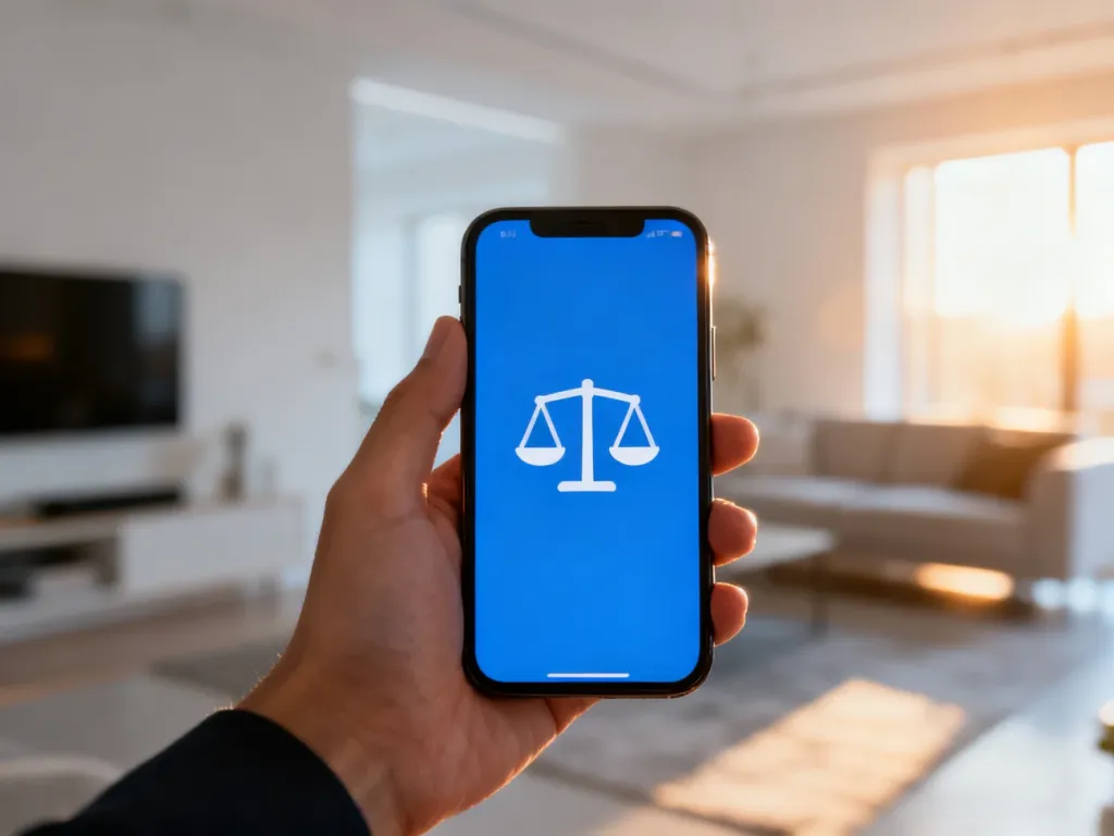 Dłoń trzymająca smartfon z minimalistycznym interfejsem aplikacji, służącej do sprawdzania stanu konta w sieci Play.