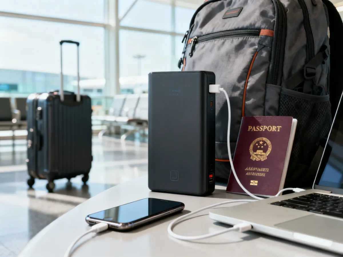 Powerbank Green Cell przygotowany do podróży samolotem