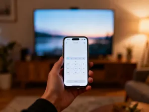Dokument z czerwoną pieczątką o rozwiązaniu umowy leżący na biurku obok nowoczesnego smartfona.
