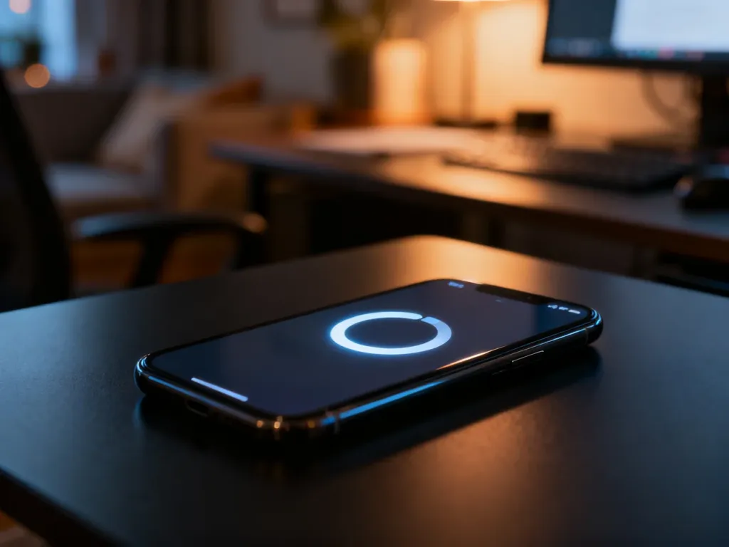 Ekran smartfona z minimalistyczną ikoną zużycia danych, obrazującą stan pakietu internetowego w Mobile Vikings.
