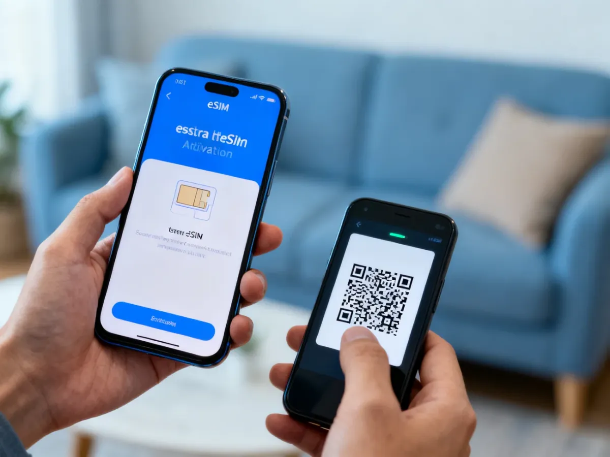 Aktywacja eSIM przez zeskanowanie kodu QR telefonem