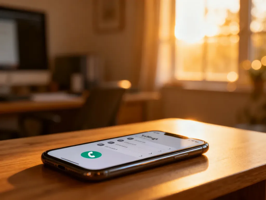 Ekran smartfona z otwartym menu ustawień, ułatwiający odnalezienie informacji o numerze telefonu w nju mobile.